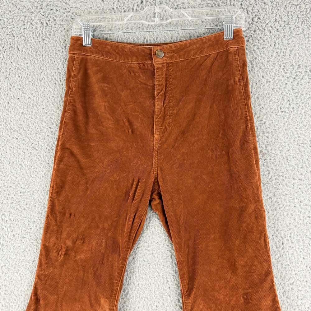 Free People Just Float On Flare Jeans Womens 27 Rust Orange Corduroy Bell Bottom - Picture 3 of 16